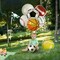 28PCS Sports Foil Balloon Set – 18 Inch Mylar Basketball, Soccer, Baseball, Volleyball, Football & Golf Balloons for Sports Themed Birthday Party Decorations